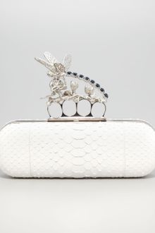 Alexander McQueen Dragonfly Python Knuckleduster Clutch Bag - Lyst