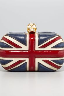 Alexander McQueen Union Jack Skull Box Clutch - Lyst