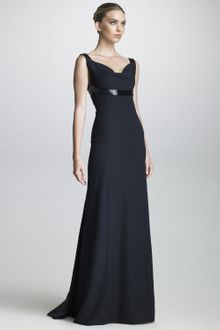 Armani Sequined Band Cady Gown - Lyst
