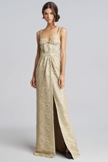 Burberry Prorsum Metallic Lace Keyhole Gown - Lyst