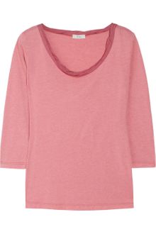 Clu Silktrimmed Cottonblend Top - Lyst