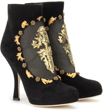 Dolce & Gabbana Suede Ankle Boots  - Lyst