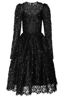 Dolce & Gabbana Floral Appliqué Lace Dress - Lyst