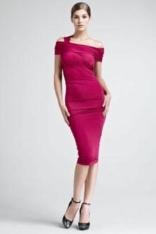 Donna Karan New York Draped Luster Jersey Dress - Lyst
