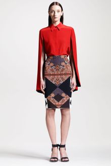 Givenchy Printed Crepe Pencil Skirt - Lyst