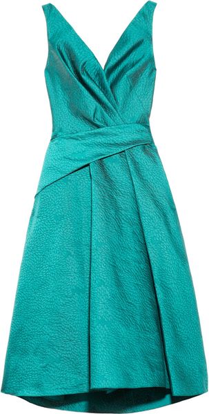 Lela Rose Brocade Wrapeffect Dress - Lyst