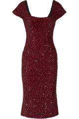 L'Wren Scott Sequined Silk Midi Dress