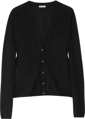 Miu Miu Cashmere and Silkblend Cardigan - Lyst