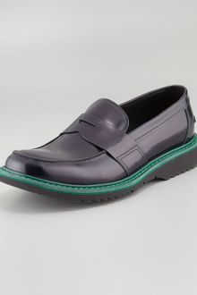 Prada Spazzolato Penny Loafer - Lyst