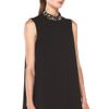 Alexander Mcqueen Flower Neck Silk Blouse  in Black - Lyst