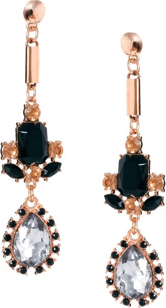 Asos Luxury Spike Gem Drop Earrings - Lyst
