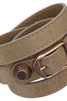 Balenciaga Arena Giant Rose Gold Double Tour Bracelet - Lyst