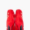 Balmain Red Anita Embroidered Suede Bootie in Red - Lyst