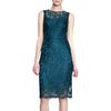 Dolce & Gabbana Lace Overlay Sheath Dress in Blue (petrol) - Lyst