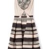 Elie Saab Vanilla and Charcoal Stretch Crepe Full Volume Dress in White (vanilla/charcoal) - Lyst