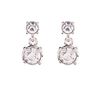 Karen Millen  Crystal Dot Drop Earrings in White (silver) - Lyst
