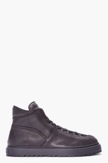 Kris Van Assche Black Leather Trekking Sneakers - Lyst
