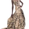 Zac Posen  Brocade Sweetheart Evening Gown in Gold - Lyst