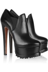 Alaïa Platform Leather Ankle Boots