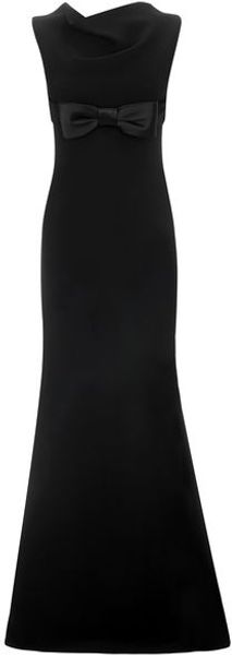 Alexander McQueen Black Bow Floor Length Gown - Lyst