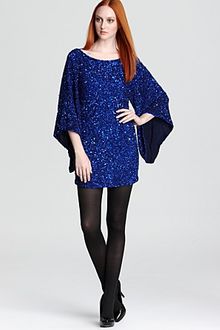 Alice + Olivia  Lari Bell Sleeve Sequin Tunic Dress - Lyst