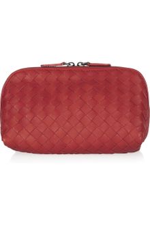 Bottega Veneta Intrecciato Leather Cosmetics Case - Lyst