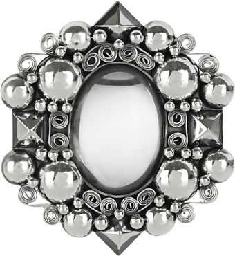 Bottega Veneta Antiqued Sterling Silver Rock Crystal Brooch - Lyst