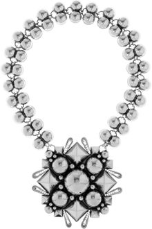Bottega Veneta Oxidized Sterling Silver Necklace - Lyst