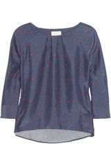 Boy by Band Of Outsiders Ladybugprint Silk Top