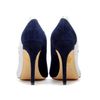 Charlotte Olympia Luna Suede and Metallic Trimmed Pumps in Blue (navy) - Lyst