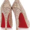 Christian Louboutin Very Richie 120 Swarovski Crystal Suede Pumps in Beige (nude) - Lyst
