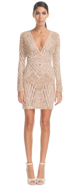 Elie Saab Vanilla Fully Embroidered Mini Dress - Lyst