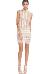 Elie Saab Vanilla Lace Mini Dress