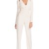 Elie Saab Vanilla Stretch Cady Jumpsuit in White (vanilla) - Lyst