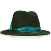 Eugenia Kim Harper Feather Trimmed Wool Felt Fedora in Green (forest) - Lyst