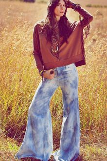 Free People Tie Dye Extreme Vintage Flare - Lyst