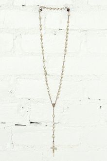 Free People Vintage White Beaded Rosary - Lyst