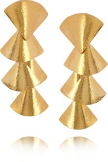 Herve Van Der Straeten 24karat Goldplated Clip Earrings - Lyst
