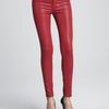J Brand 801 Coated Red Skinny Jeans in Red - Lyst