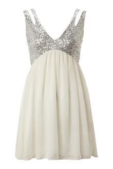John Zack Sequin Cut Out Shoulder Dress - Lyst