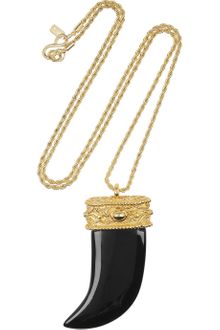 Kenneth Jay Lane Goldplated Resin Claw Necklace - Lyst