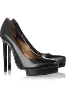 Lanvin Leather and Swarovski Crystal Pumps - Lyst