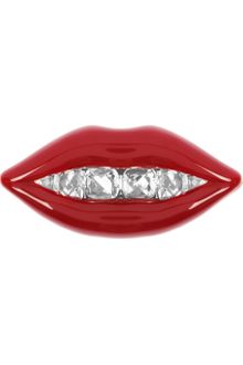 Lanvin Crystal Embellished Resin Brooch - Lyst