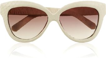 Linda Farrow Luxe Snakeskin Coated Cat Eyeframe Sunglasses - Lyst