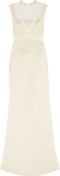 L'Wren Scott Silk Organzatrimmed Satin Gown - Lyst