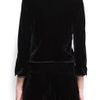 Mango Velvet Cropped Suit Jacket in Black - Lyst