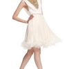 Marchesa Embroidered Chiffon Cocktail Dress in White (ivory) - Lyst
