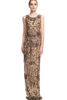 Marchesa Sequin Embroidered Column Gown - Lyst