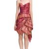 Marchesa Strapless Sari Cocktail Dress in Pink (pink/multi) - Lyst