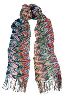 Missoni Knitted Chenille Zigzag Scarf - Lyst